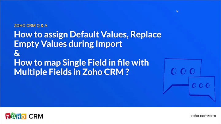 How to assign default values, replace empty values during Import and How to map Single field file?