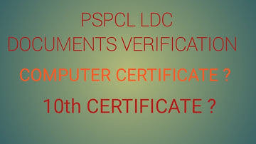 PSPCL LDC 2019-20 DOCUMENT VERIFICATION