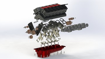 SOLIDWORKS Demo [Cylinder Block Assembly] with NEFFEX music- Hometown 🔥