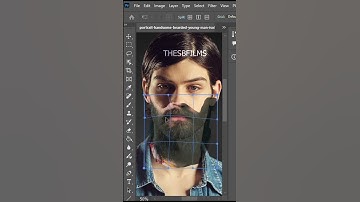 How To Add Realistic Look Beard In Photoshop With In Second🔥  #shorts   #photoshop  #trending