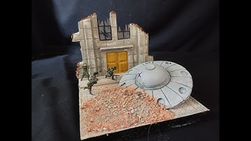 How to make a ww2/sci-fi diorama. Step by step scratch build modelling.