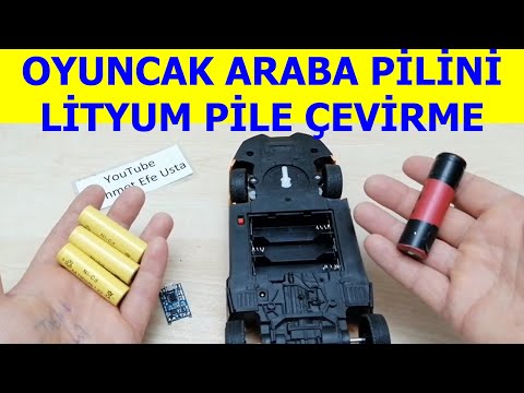 Oyuncak Araba Pilini Lityum Pile Çevirme (korumalı oyuncak araba:-), toy car with lithium battery)