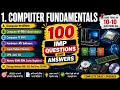 Computer Fundamentals Full Revision in One Video| History, Generations,CPU,Memory, Storage |100 MCQs