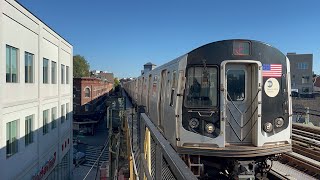 BMT West End Line: (D) Local and (R) (W) Express Trains @ 50th Street (R42, R46, R68, R160A)