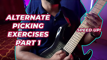 Alternate picking exercises for speed & accuracy (Part 1) || Guitar exercises