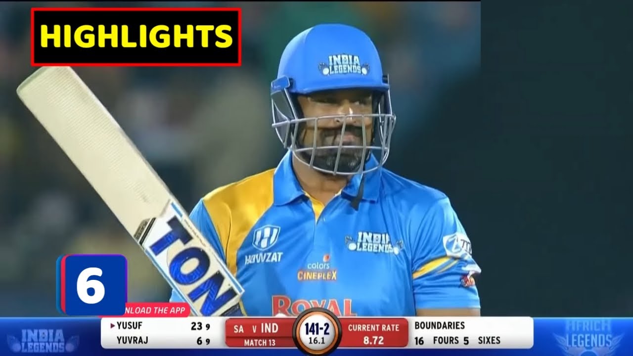 India Legends vs South Africa Legends 1st T20 Match Highlights | Binny ...