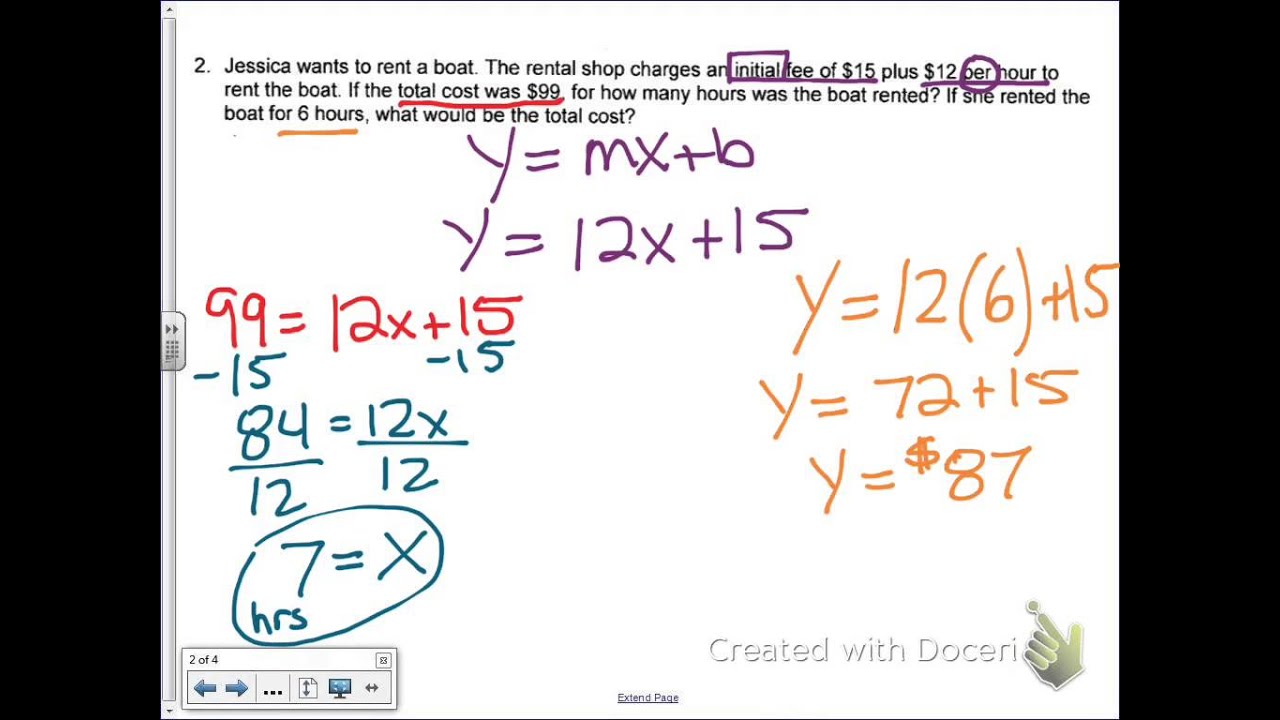 how to solve linear models word problems