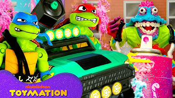 Ninja Turtles Rescue Splinter From a SILLY STRING Disaster! 🐀 | TMNT Toys | Toymation