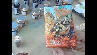 картинка: Открой волшебство красок, чудо домик в лесу: видео мастер-класс по микс медиа арт Натальи Жуковой