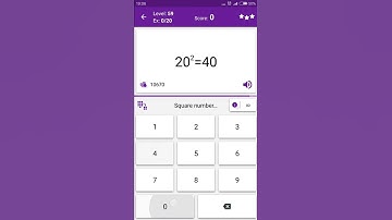 Math Tricks - Training mode - square numbers between 20 and 29 - level 059 (Number Keyboard)