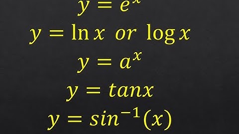 Differentiation from the First Principle: exp(x) or e^x, log(x) or ln(x), a^x, tan(x), arcsin(x)