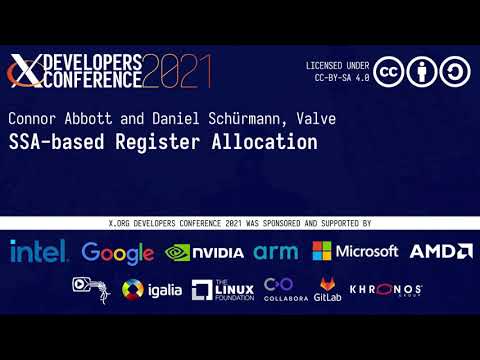 XDC 2021 | Workshop: SSA-based Register Allocation | Connor Abbott and Daniel Schürmann, Valve