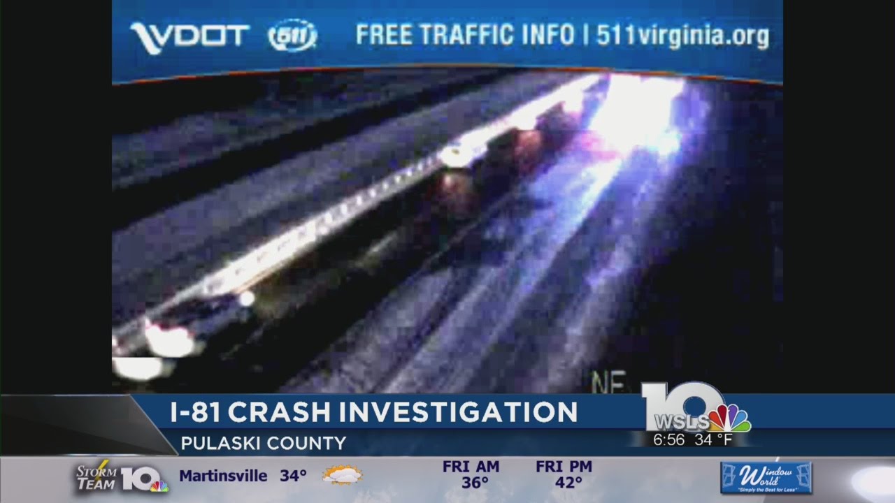 Road conditions cause accident on I81 in Pulaski County YouTube