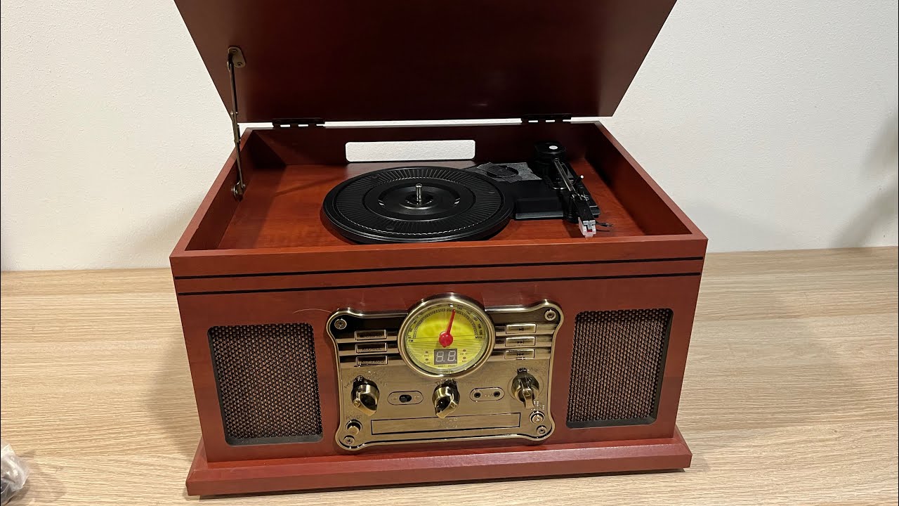 Tocadiscos Vintage de Vinilo con Bluetooth 