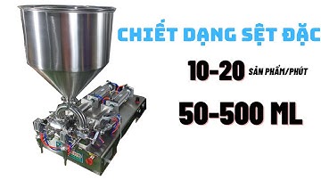 Máy chiết rót dịch đặc sệt model G2WGD: 2 vòi chiết, phễu 50 lít, 50-500ml
