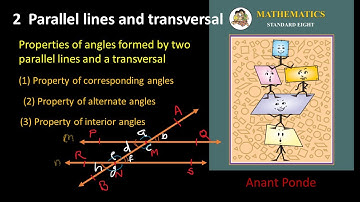 8th Maths | Chapter 2 Parallel Lines and Transversal | Properties corresponding & alternate angles