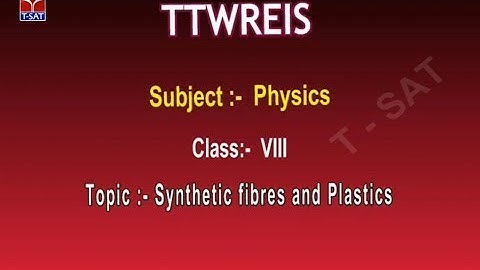 TTWREIS || Physics - Synthetic fibres and Plastics || Live With M.Swapna