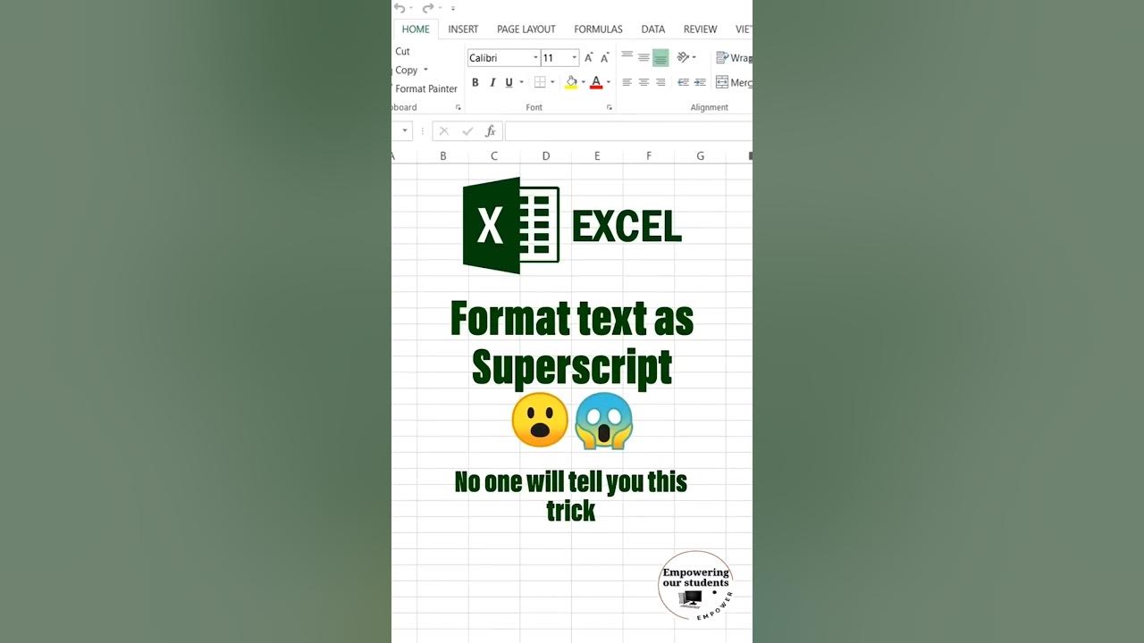 Format text as Superscript in Excel | Excel Formula | Excel Functions ...