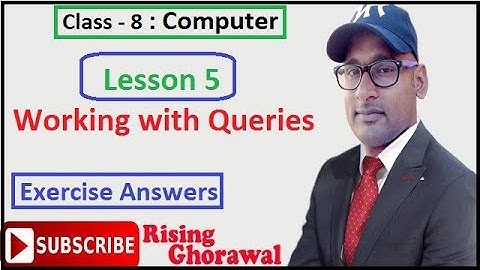 Class 8 Computer Lesson 5 Exercise Answers | Class 8 Computer Chapter 5 question answer