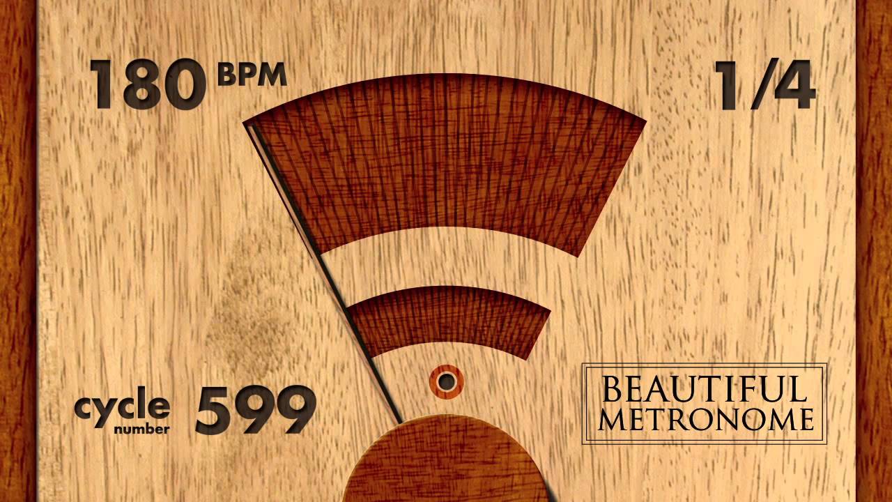 temporary 180 BPM 1/4 Wood Metronome HD