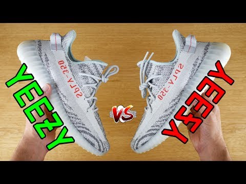 LEGIT vs FAKE Yeezy 350 Blue Tint. Vere / False - YouTube