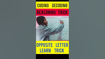 Coding Decoding !! Opposite Letter Learn Short Trick !! #shorts #reasoningtricks #shortsvideo