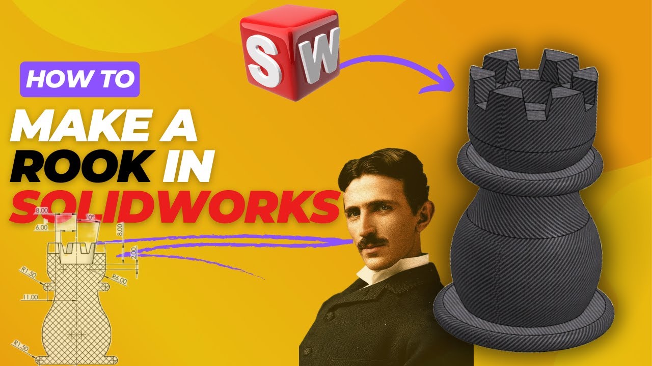 Solidworks Rook Design Solidworks Tutorial for Beginners (Design a Rook!). - YouTube