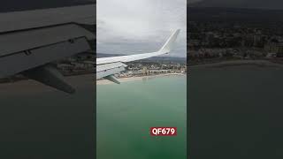 QF679 landing at Adelaide Airport, Runway 05, from Melbourne. #wingview #avgeek #aviation