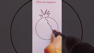 easy pomegranate  drawingDraw for happiness shorts  goodmorning
