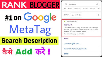 How to Add Meta Tags In Blogger | Meta Tags Blogger | How To Enable Search Discription In Blogger