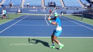 Nadal v. Youzhny, 2015 US Open practice 4K