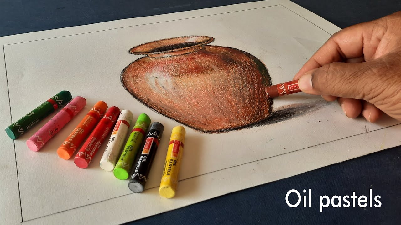 Camel Oil Pastel with Reusable Plastic Box - 50 Shades & Camel Drawing Kit  Combo