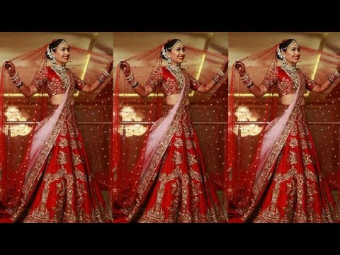 Details more than 188 contrast dupatta with red lehenga best