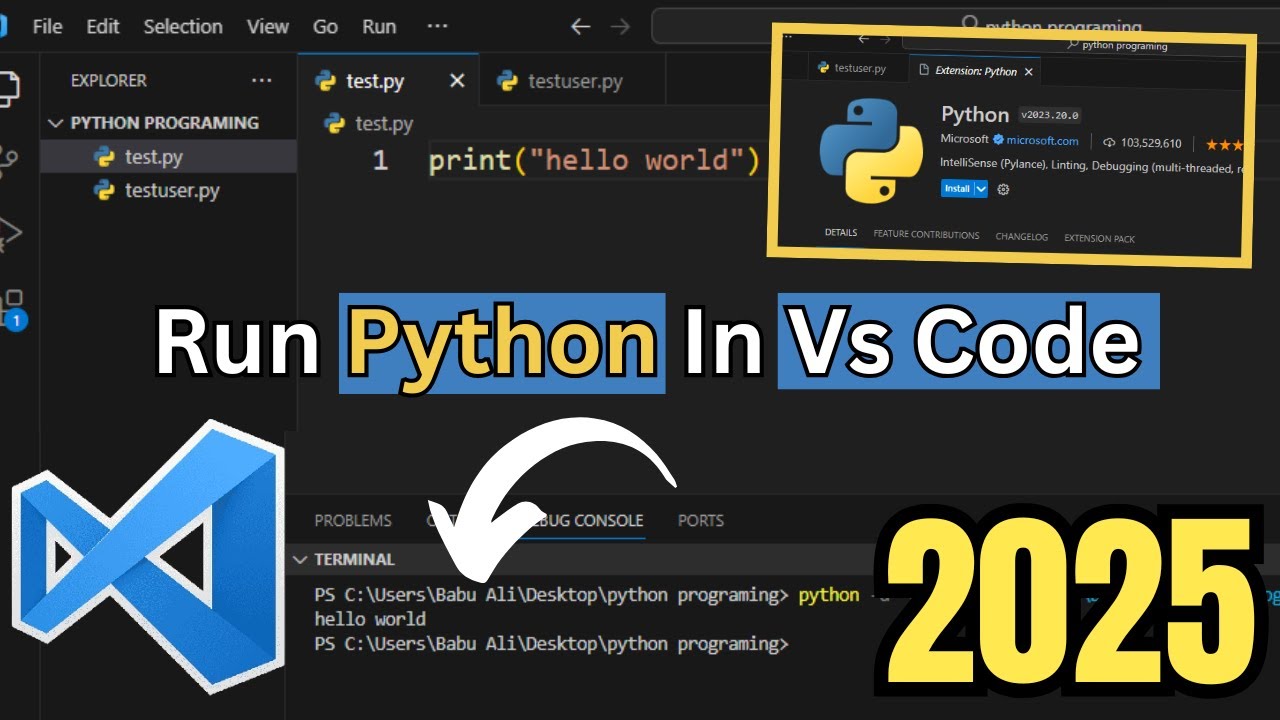 How To Run PYTHON in VS Code | Complete python setup in Vs Code | 