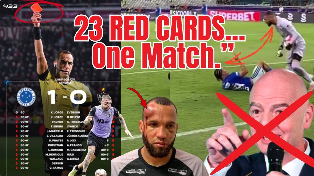 Cruzeiro vs Atlético Mineiro DESCENDED INTO WAR — 23 Red Cards in Final ...