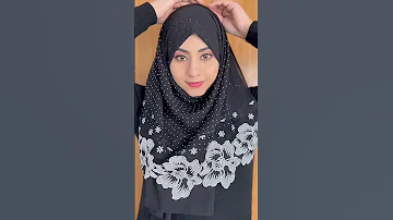 Party Hijab Style | Quick Wedding guest Hijab Style | Chiffon Hijab Style #wedding #hijabstyle