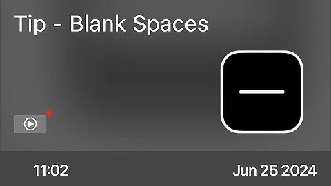 Tip - Blank Spaces - Preview