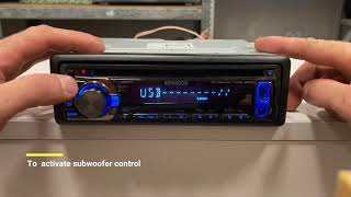 How to aktive Subwoofer Control on KENWOOD car RECEIVER