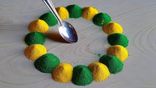 #1460 New special rangoli for sankranthi pot muggulu | रंगोली | satisfying sand video