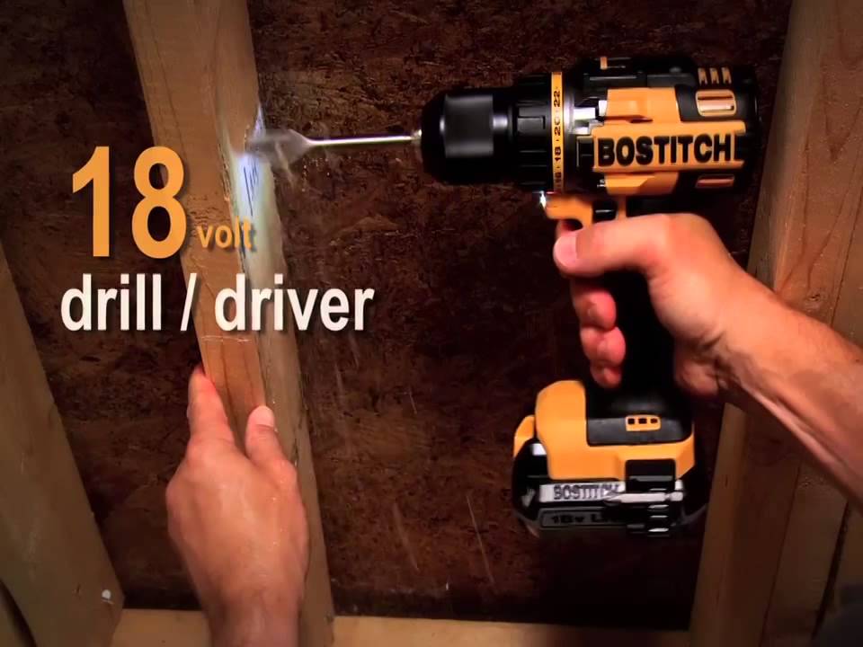 Bostitch 18V Lithium-Ion 1/2 in. Drill Driver - YouTube