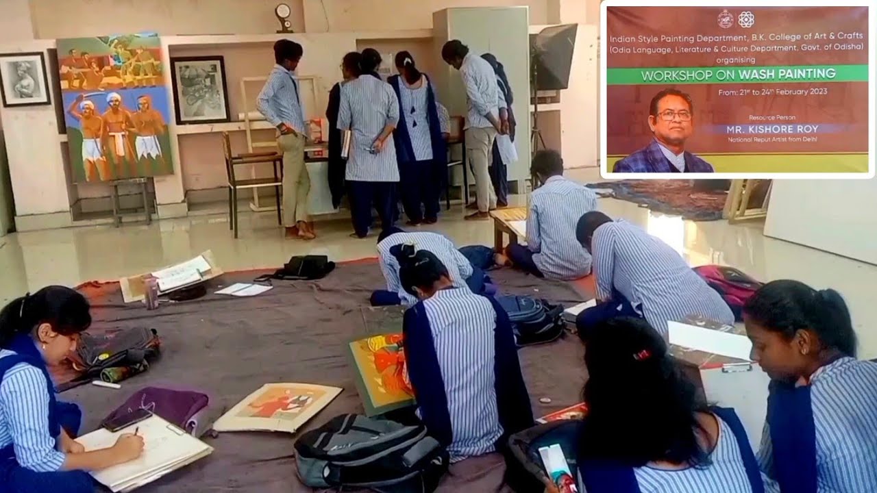 WORKSHOP ON WASH PAINTING At Our BK Art And Crafts College BBSR How To kit-college-tour-2023-best-engineering-college-in-coimbatore-youtube