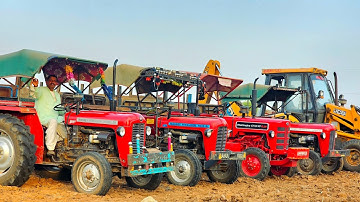 JCB 3dx Eco Backhoe Machine with Tractor Stuck in Deep Mud Over Load Trolley Mahindra Massey Eicher