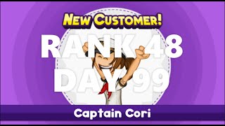 in papa's pizzeria hd at rank 12 captain cori is unlocked along with  spinach, is this a popeye reference? : r/flipline