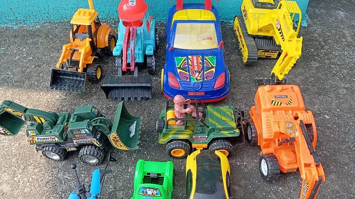 Car toys pretend play with excavator truck toy activity ll car for kids ll