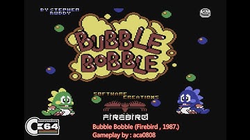 COMMODORE 64 (C64) # BUBBLE BOBBLE (FIREBIRD , 1987.) # 312.820 PTS. #