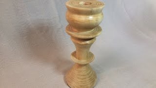Wood turning - Quick guide on rose shape candlestick holder (Hazel wood) Hey guys today ive turned a Rose shape candle holder, in the past I