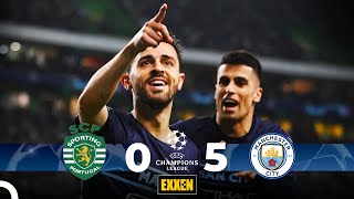 Sporting Lizbon - Manchester City (0-5) Maç Özeti | Şampiyonlar Ligi Son 16 Turu 1. Maç