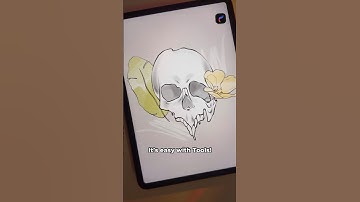 Digital illustration in seconds with Tools for Procreate 😍 #procreatetutorial