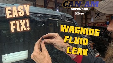 Window Washer Drip? (check valve installed)Can-Am Defender HD-10