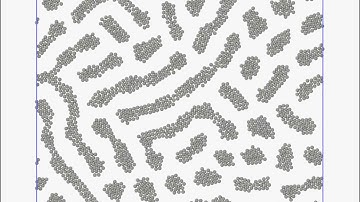 Core-corona Self-assemby of 2D double Shell corona particles. Stripe fluid phase at P=3.